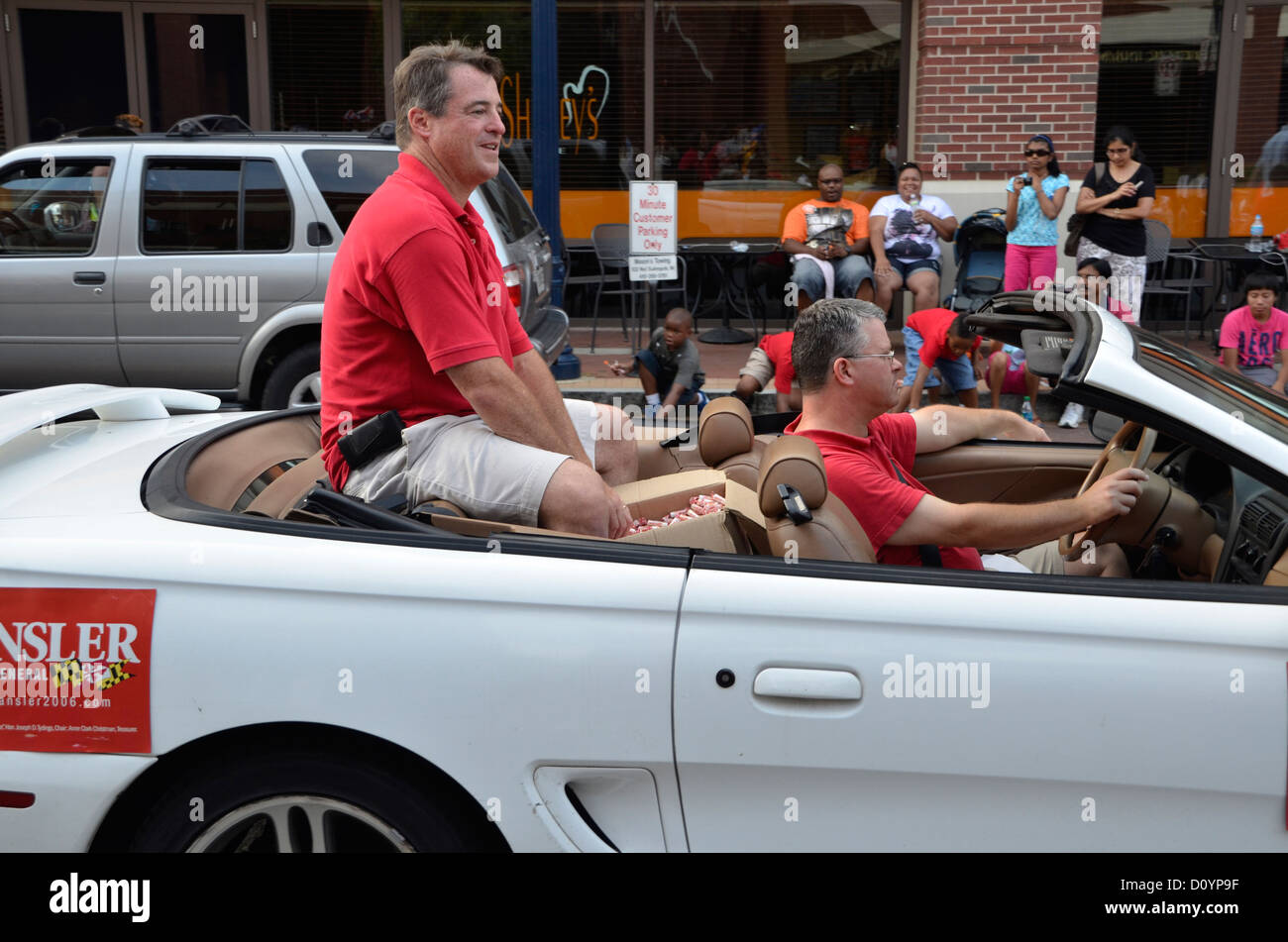 Doug Gansler Maryland Attorney General und Md Gouverneur Kandidaten Parade Stockfoto