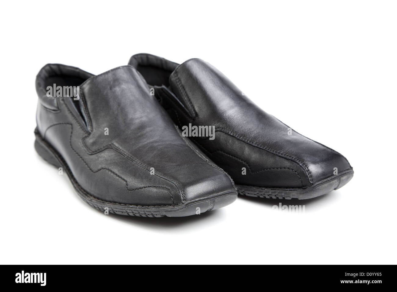 Schwarzer Mann Schuhe Stockfoto