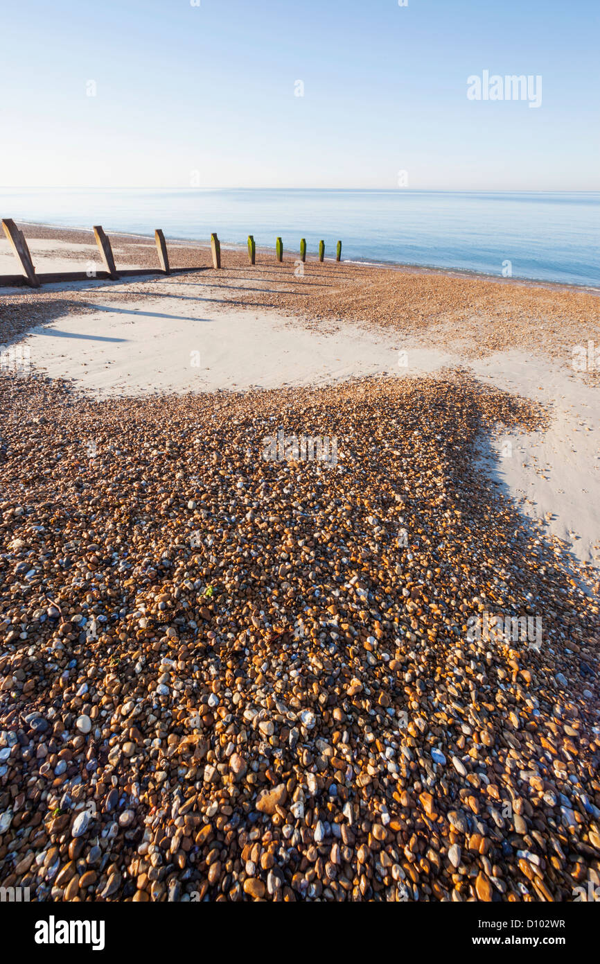 England, Hampshire, Hayling Island, Strand und Leistengegend Stockfoto