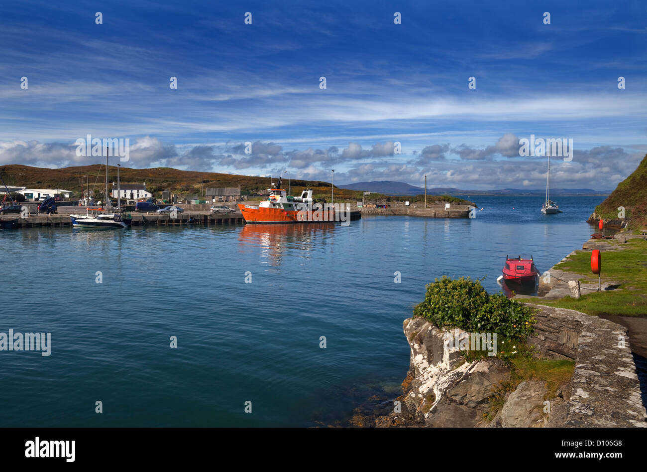 Die North Harbour, Cape Clear Island, County Cork, Irland. Stockfoto