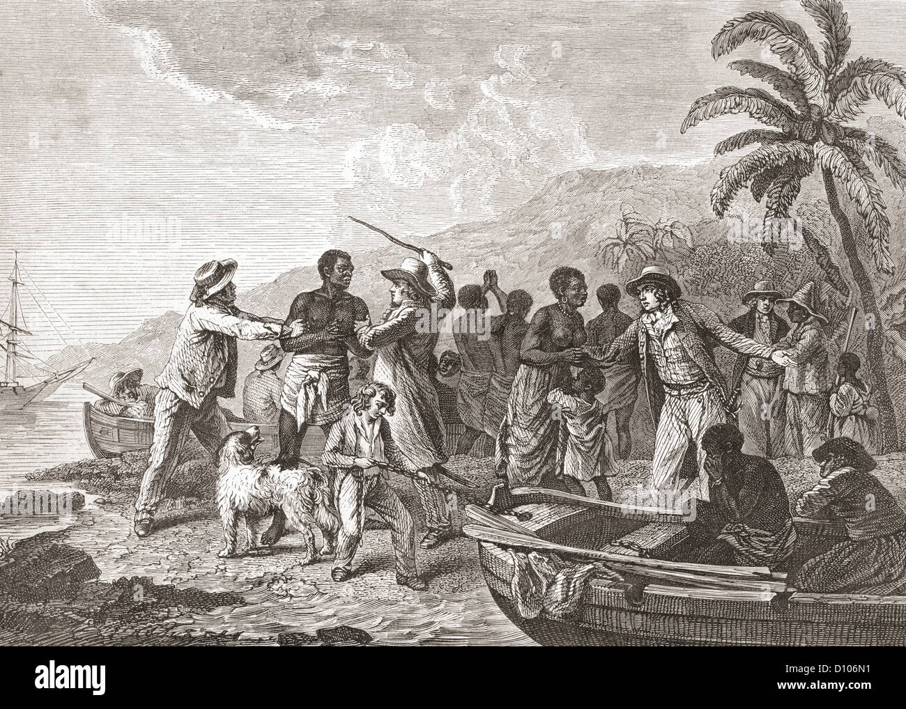 Der Sklavenhandel durch George Morland. Stockfoto
