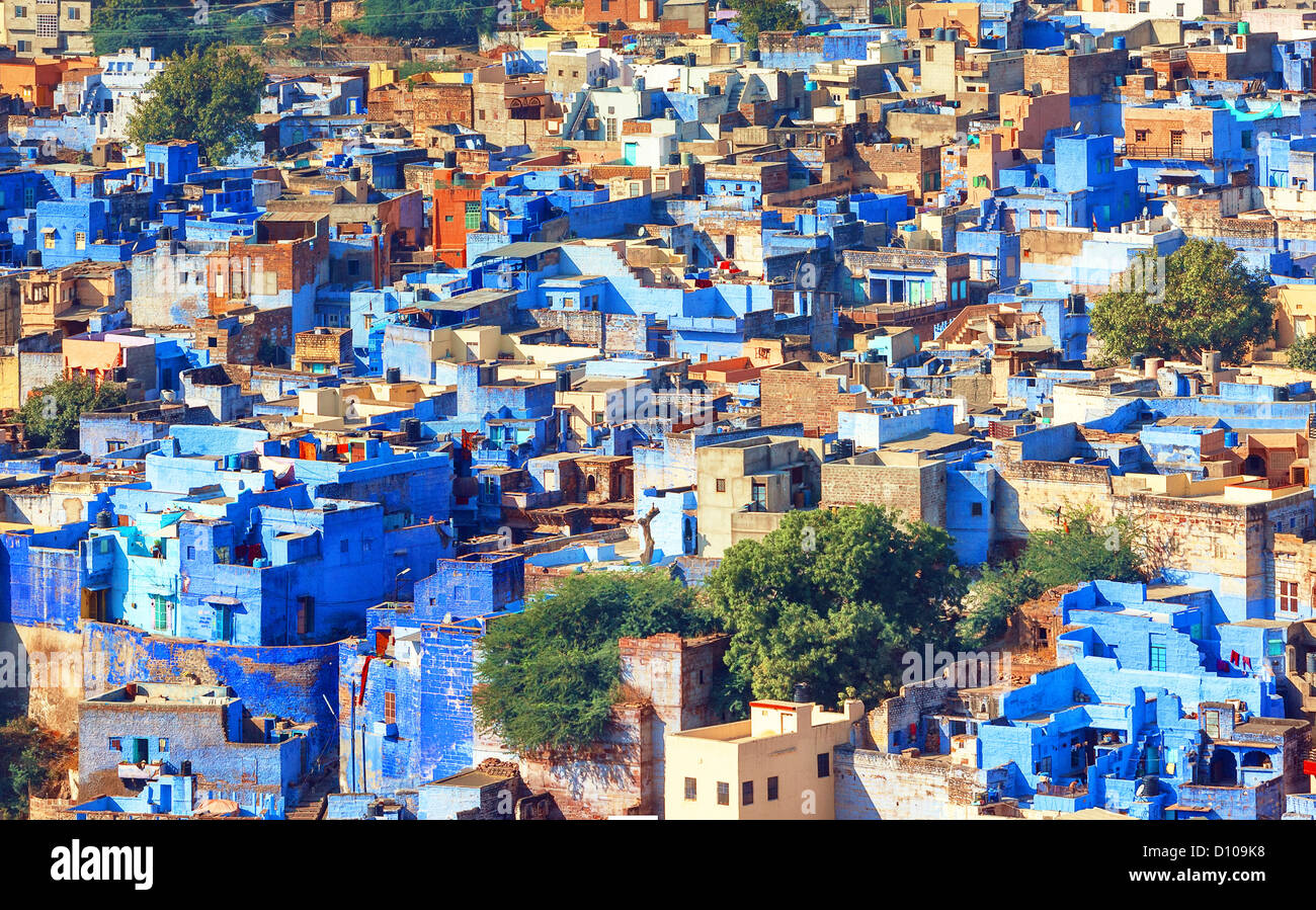 Eine Ansicht von Jodhpur, die blaue Stadt von Rajasthan, Indien Stockfoto