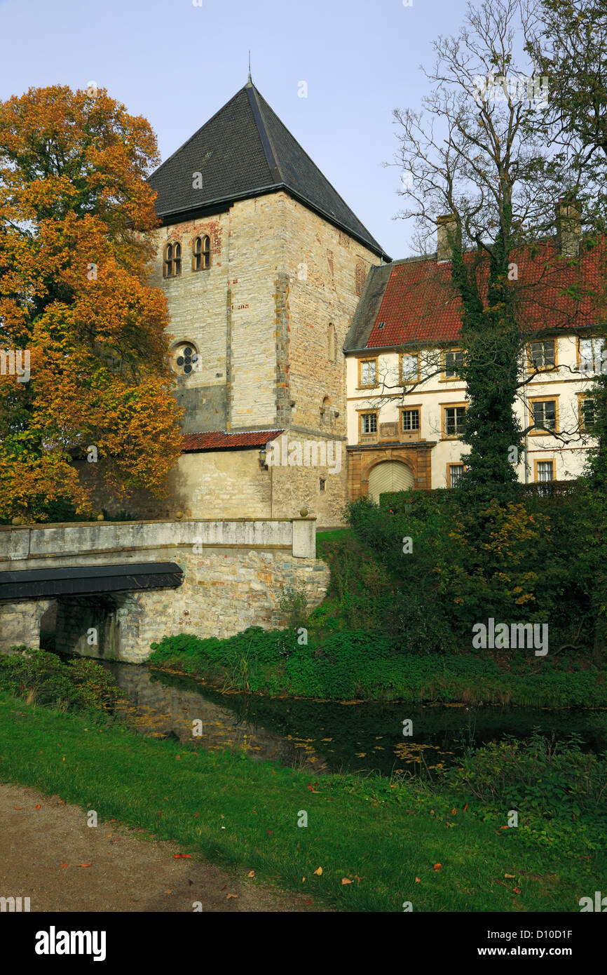 Wasserschloss Rheda in Rheda-Wiedenbrueck, Ostwestfalen-Lippe, Nordrhein-Westfalen Stockfoto