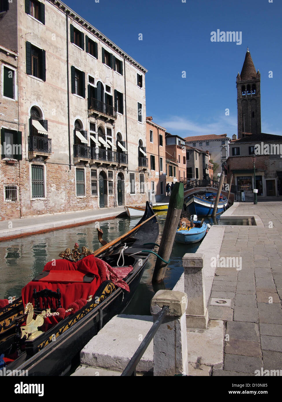 Venedig - Rio di San Barnaba Stockfoto