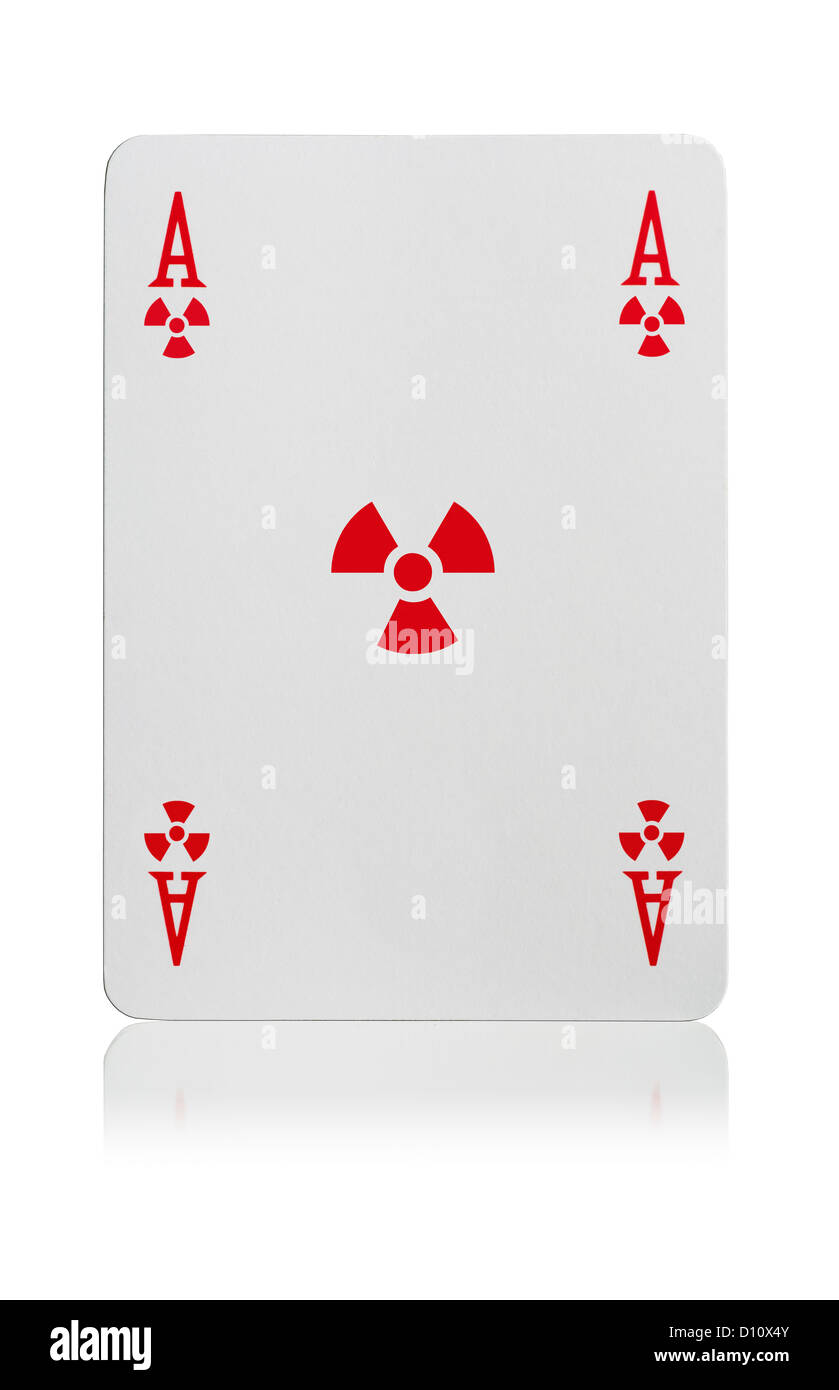 Ass Spielkarten Strahlung Stockfoto