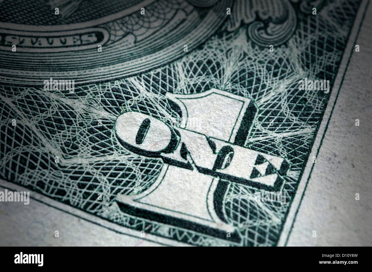 Detail einer US Dollar Bill Stockfoto