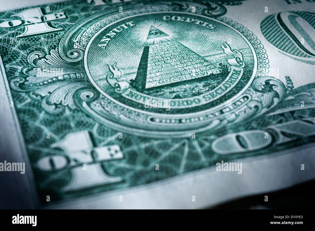 Detail eines US-Dollar Hinweis Stockfoto