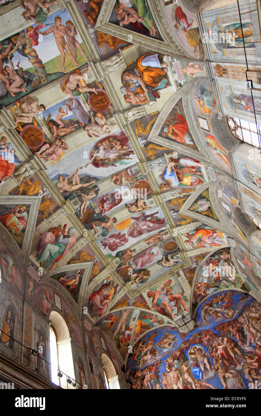 Die Sixtinische Kapelle von Michelangelo, Vatikan, Rom, Italien Stockfoto