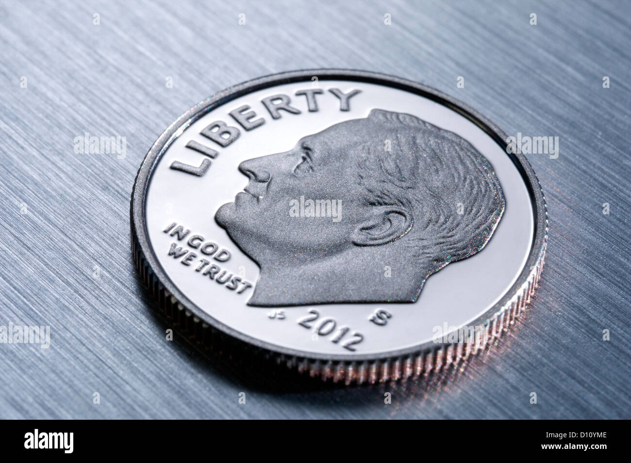 Detail eines US-Cent Stockfoto