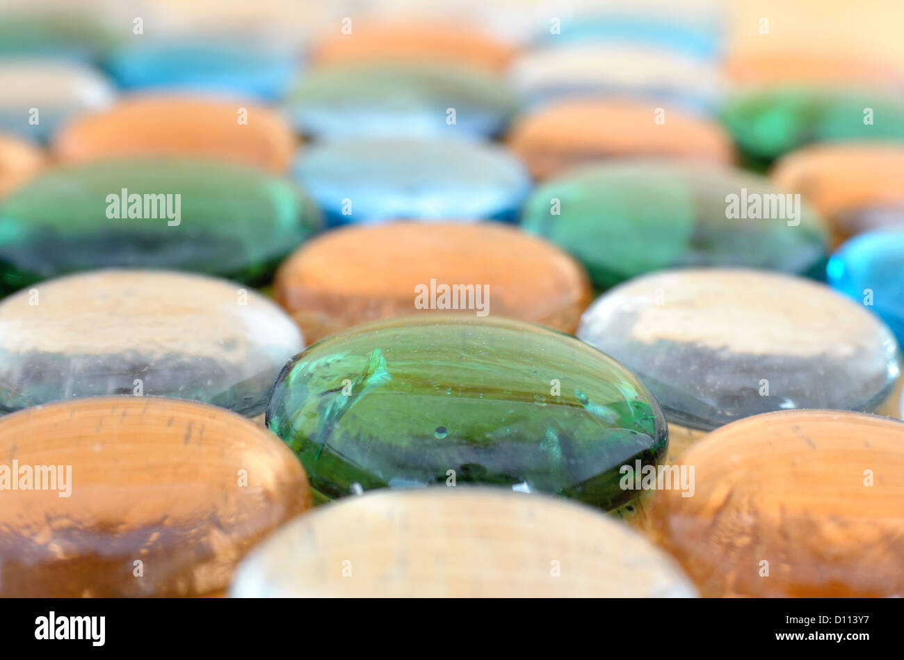 Glas-pebbles Stockfoto