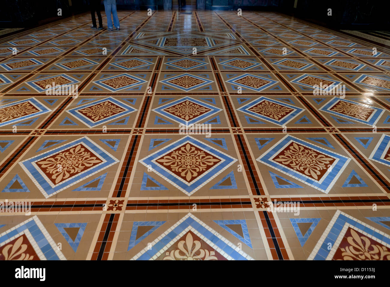 Reich verzierte Fliesenboden Stockfoto