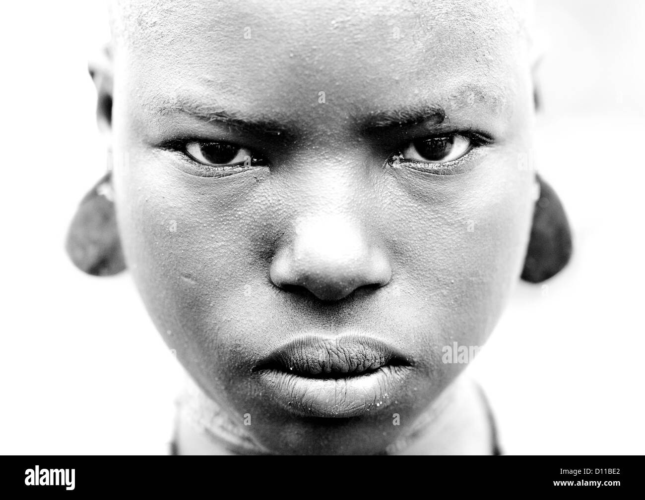 Bodi Stamm Frau, Äthiopien Stockfoto
