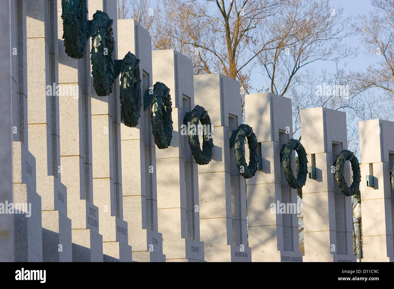 2000ER JAHRE WORLD WAR II MEMORIAL WASHINGTON DC USA Stockfoto