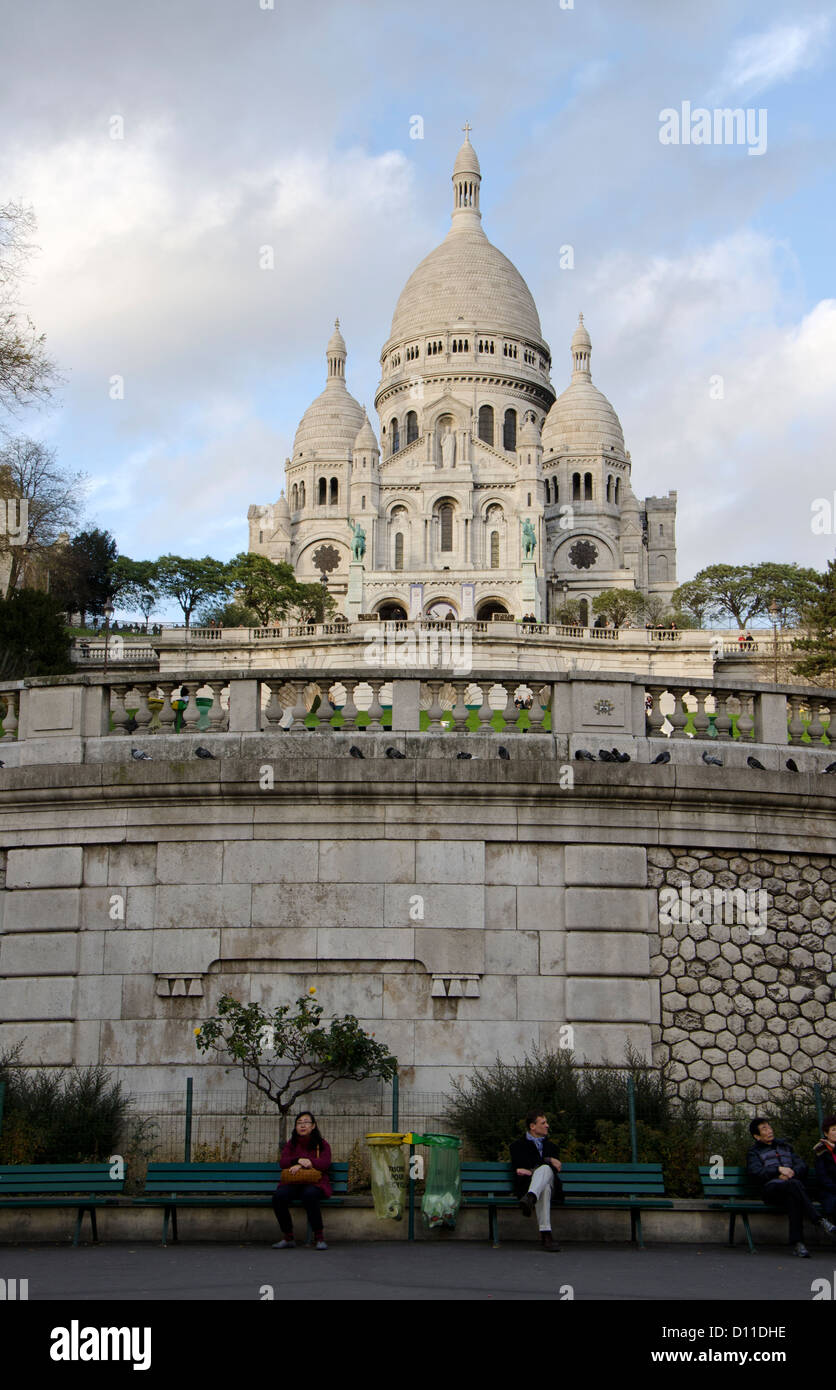 Sacred Heart Church oder Sacre-Coeur in Montmartre, Paris, Frankreich. Stockfoto