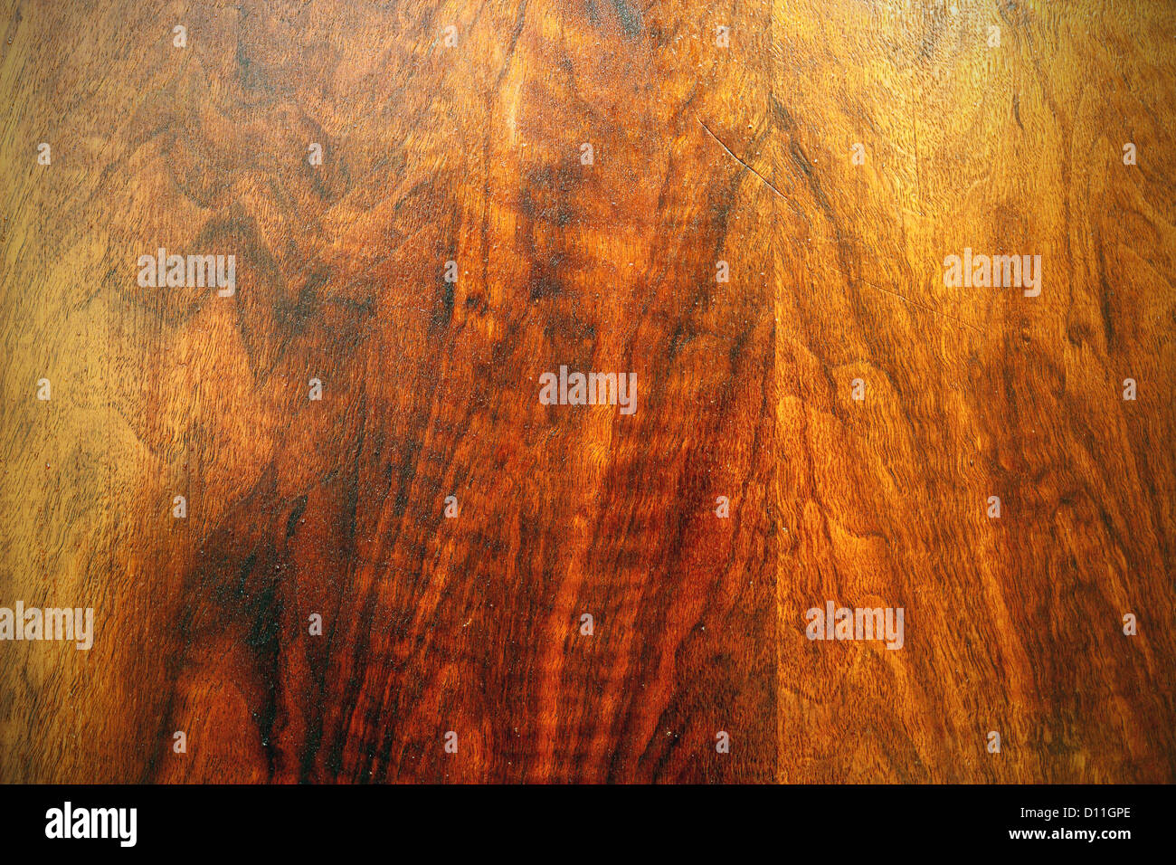 Textur des schönen Eichenfurnier auf eine alte Möbel Stockfoto