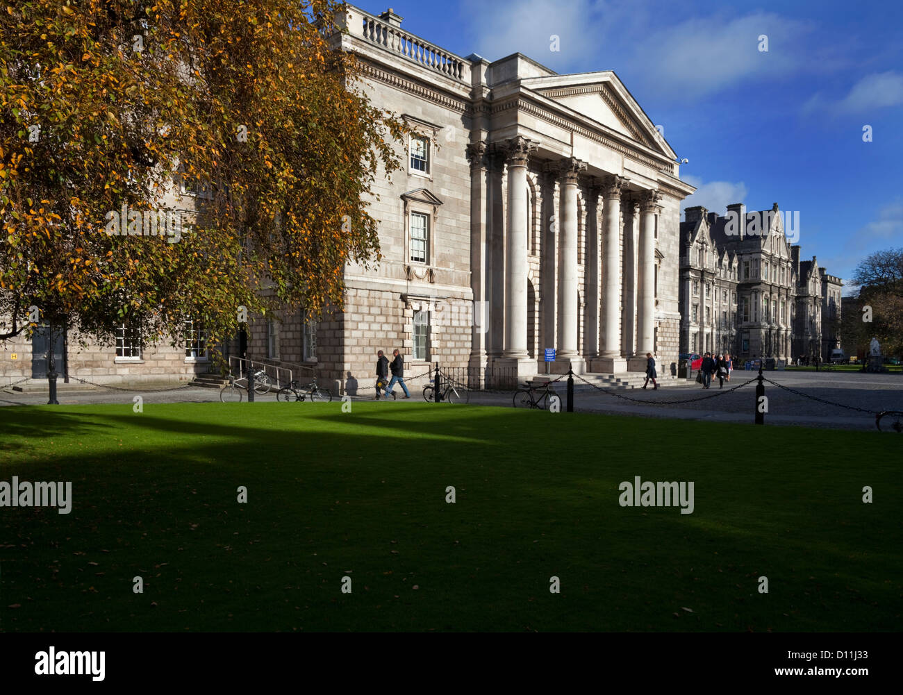 Die Universitätskapelle, Library Square, Trinity College Dublin, gegründet im Jahre 1591, Irland Stockfoto