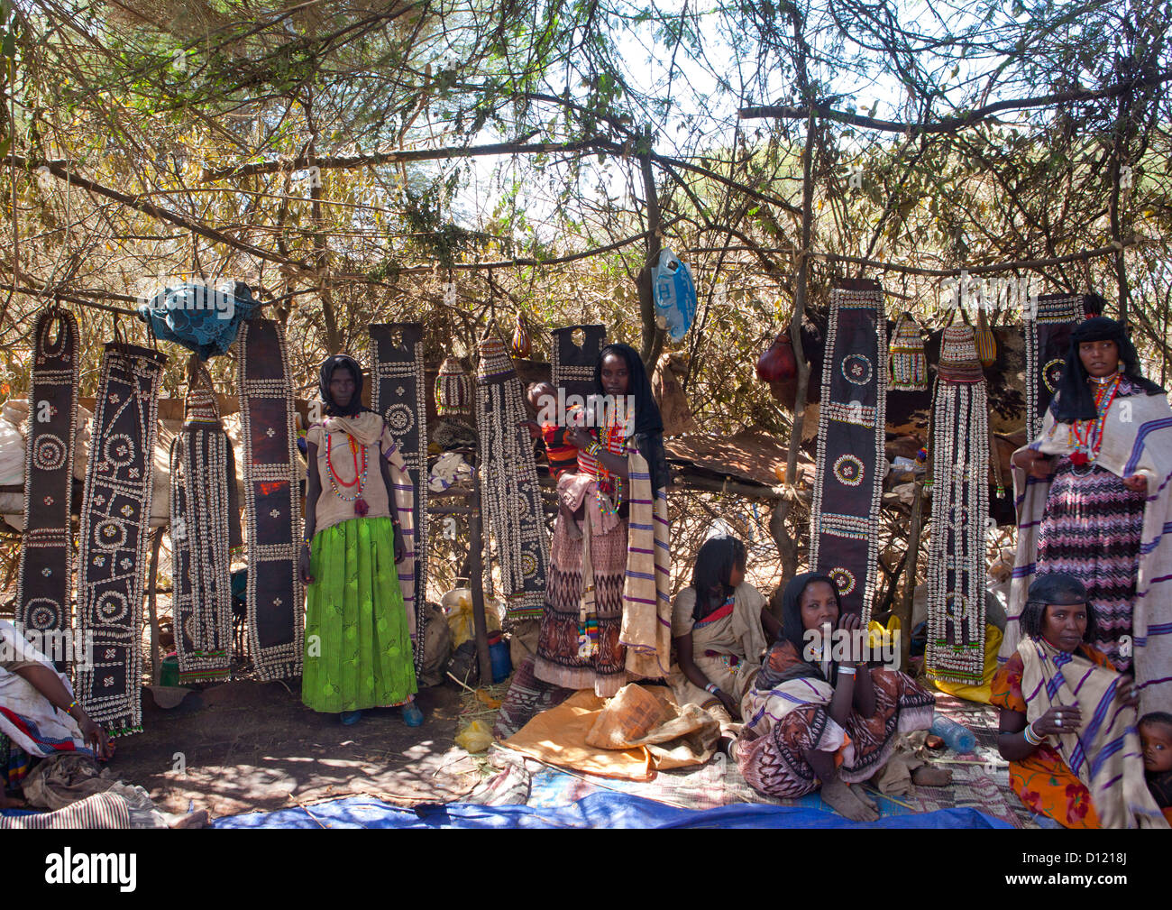 Gada Feier in Karrayyu Stamm, Äthiopien Stockfoto
