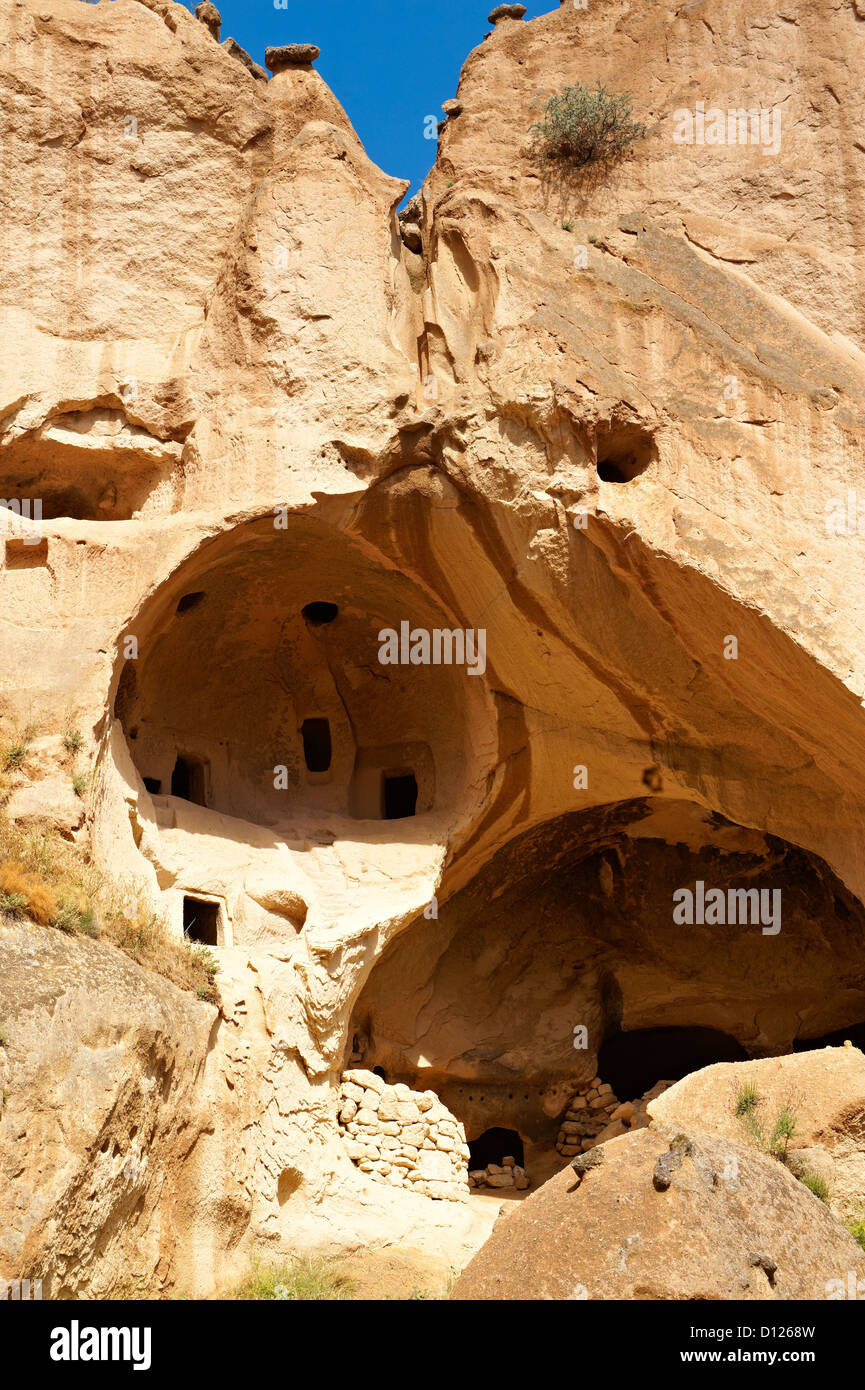 Frühe christliche Klöster von Zelve, Cappadocia Türkei Stockfoto