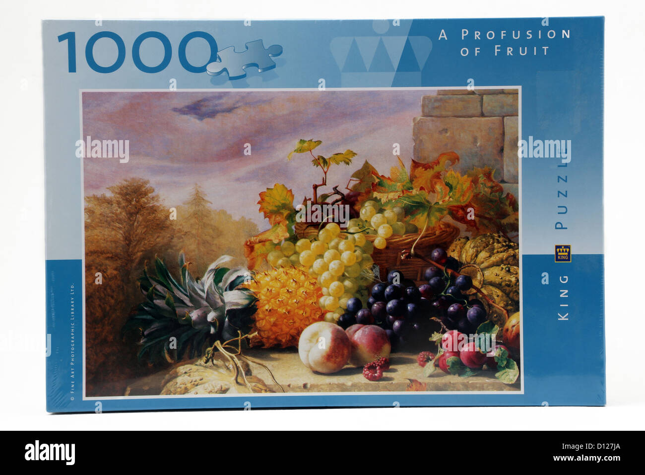 1000 Stück Puzzle von Obst Stockfoto