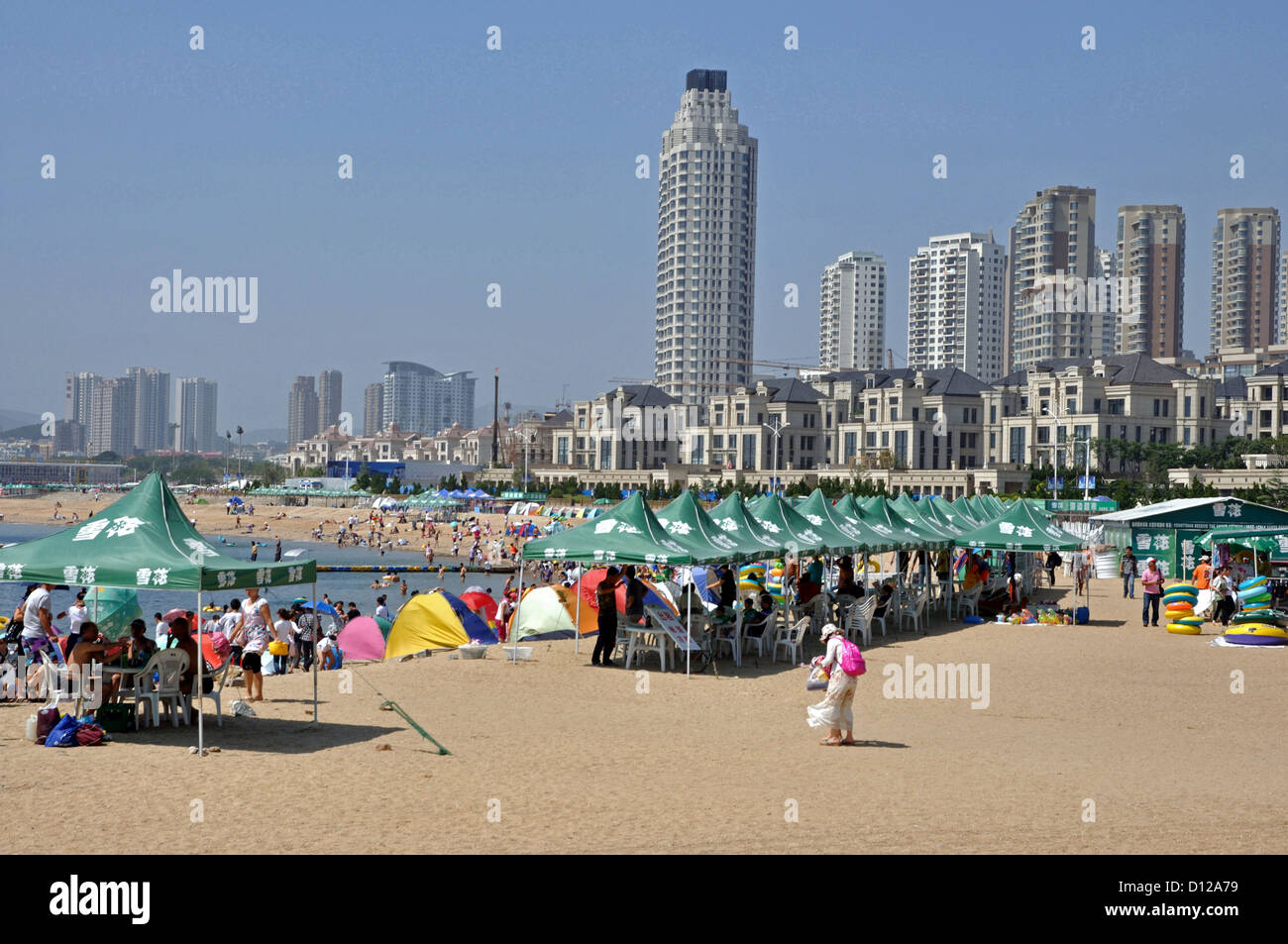 Xinghai Strand Dalian Liaoning China. Stockfoto