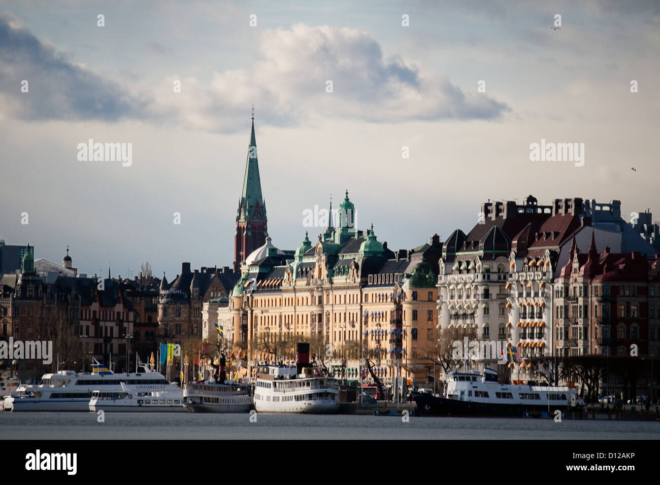 Schwedisch, Stockholm, Dock, Hafen, Boot, Fähre Stockfoto