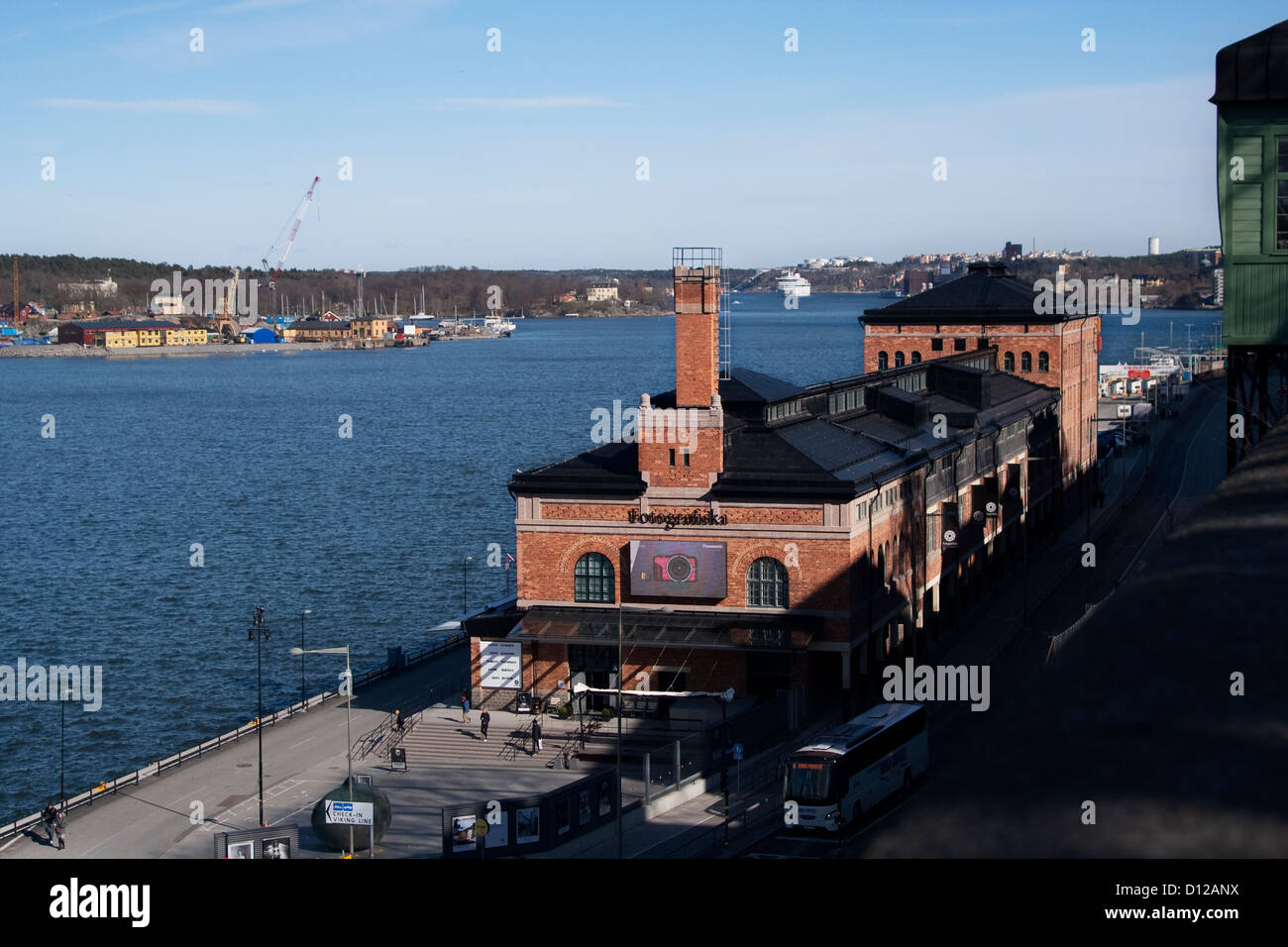 Dock, Meer, Fotografiska Museum für Fotografie, Stockholm, Södermalm Stockfoto