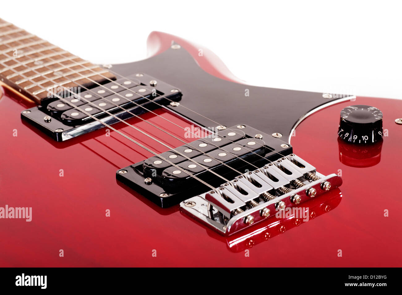 rote Gitarre Instrument closeup Stockfoto rote Gitarre Instrument closeup Stockfoto