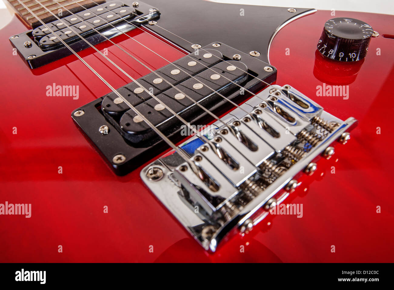 rot e-gitarre Instrument closeup Stockfoto rot e-gitarre Instrument closeup Stockfoto