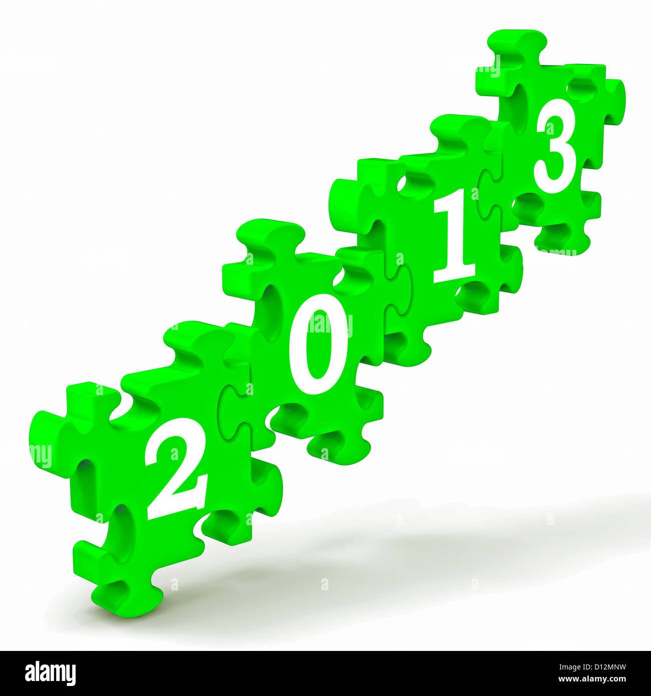 2013-Puzzle zeigt, Zukunft, Prognose und Visionen Stockfoto