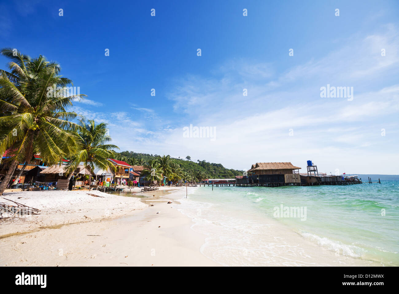 Tropischer Strand auf Ko Rong, Kambodscha Stockfoto