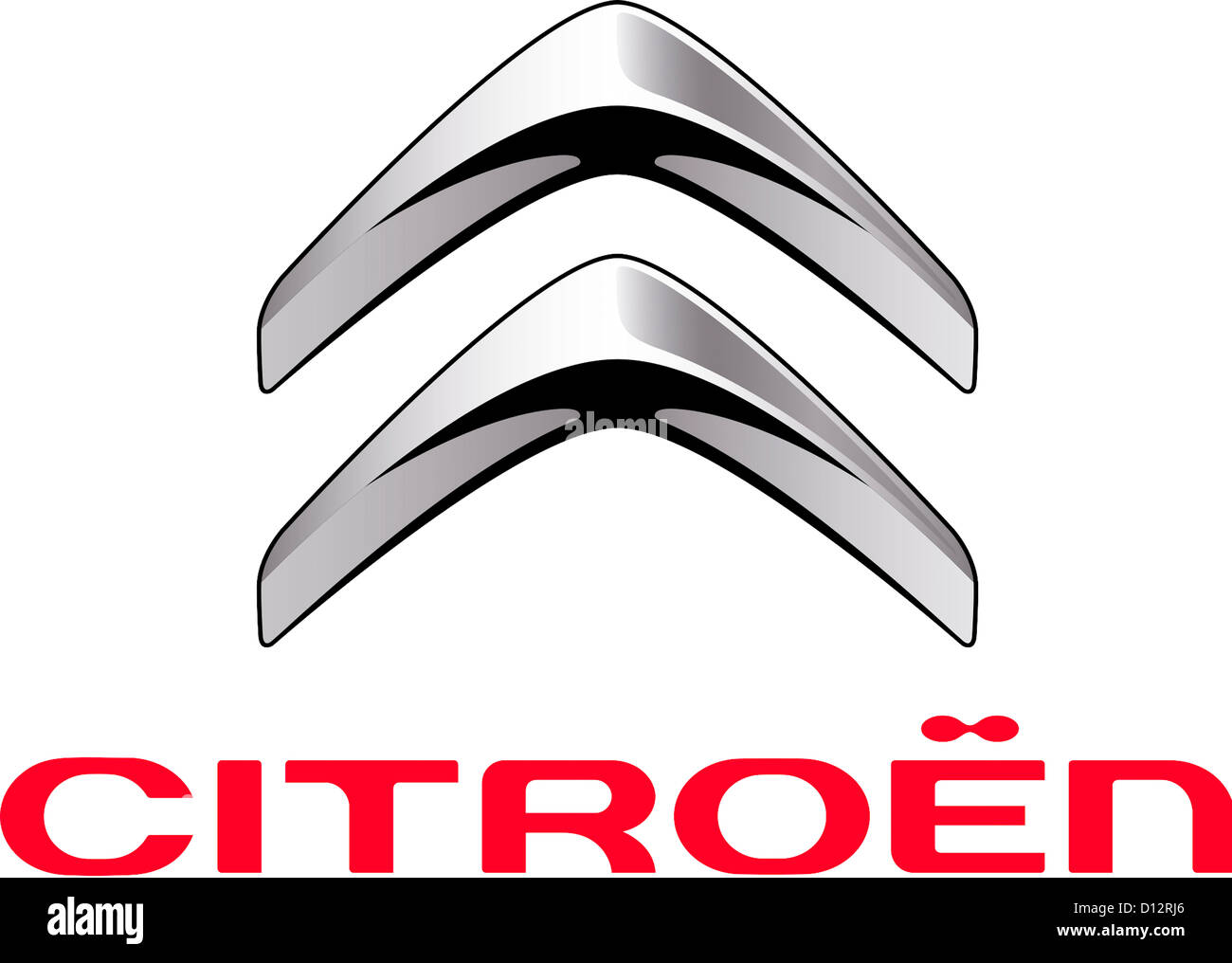 Firmen-Logo des Automobilherstellers Citroen mit Sitz in Paris. Stockfoto