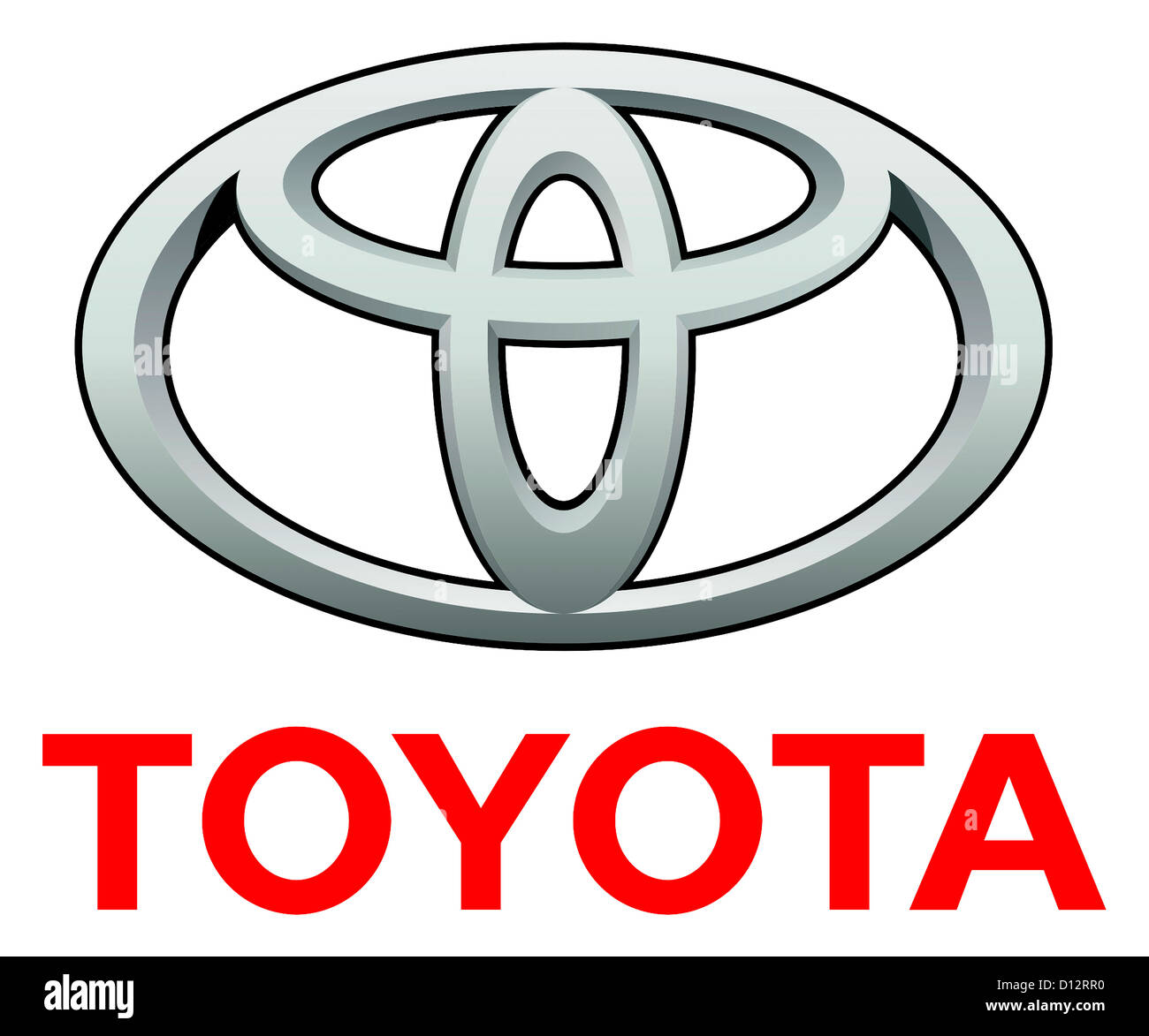 Firmenlogo des japanischen Automobil-Konzern Toyota mit Sitz in Aichi. Stockfoto
