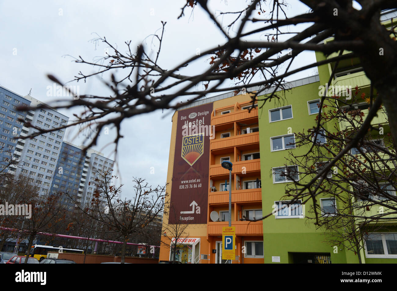 Das Aussere Der Ddr Stil Herberge Ostel Ist In Berlin