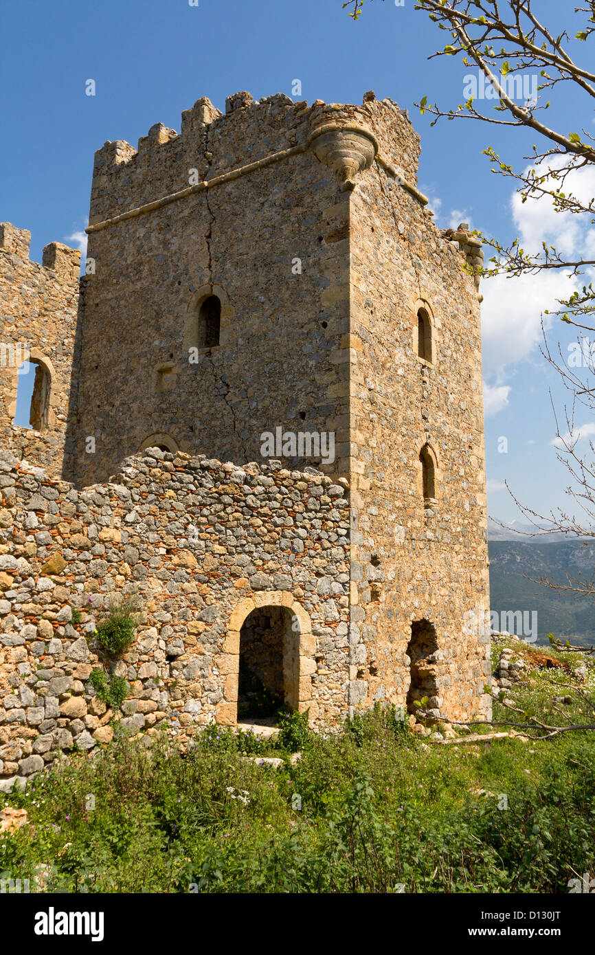 Burg von Zarnata Mani, Griechenland Stockfoto