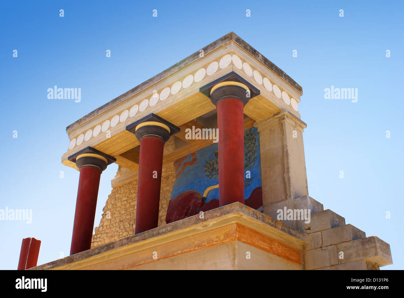 Alten Palast von Knossos auf Kreta in Griechenland Stockfoto