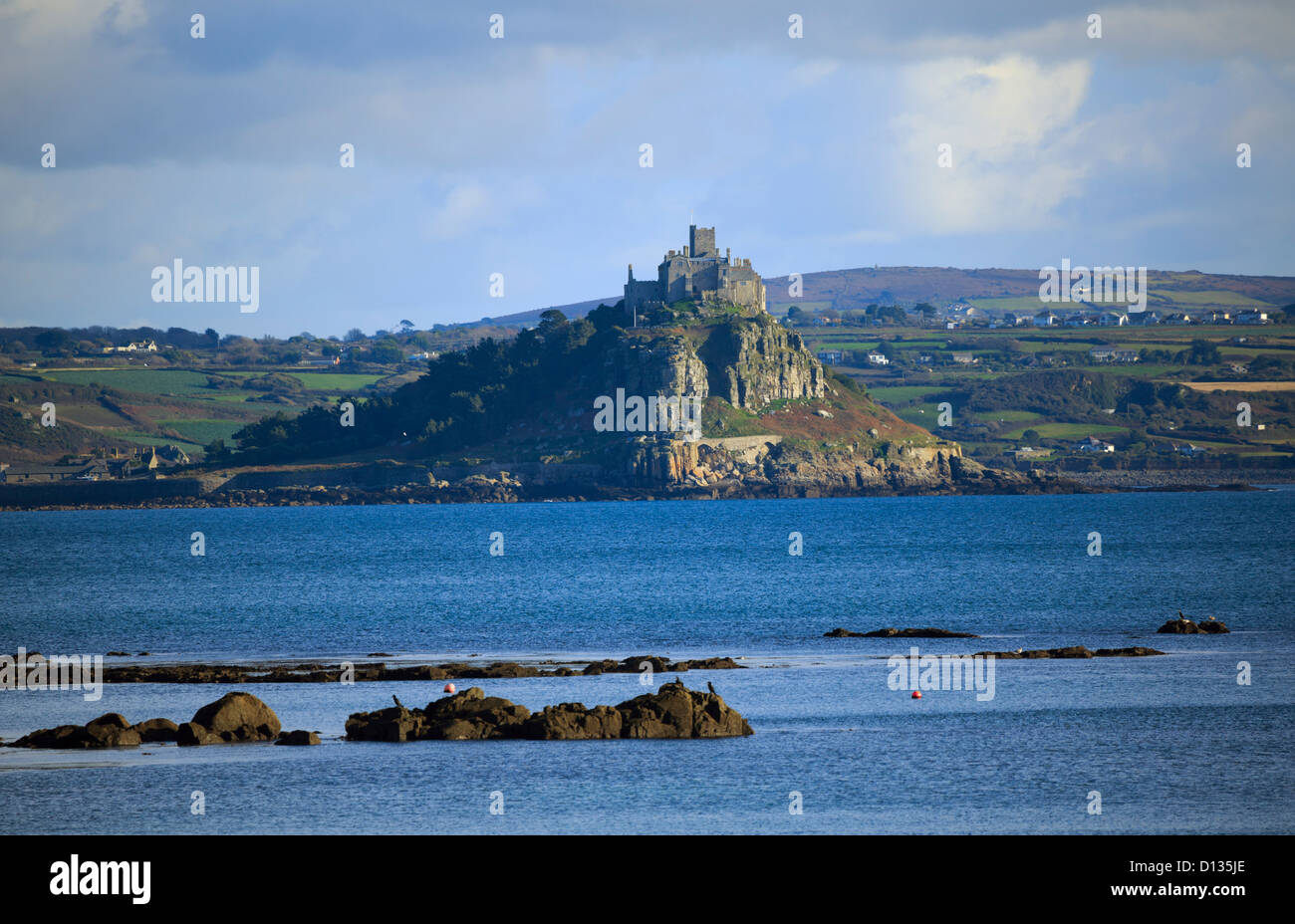 St. Michaels Mount, Cornwall. Historischen Priorat in Mounts Bay, Cornwall Stockfoto