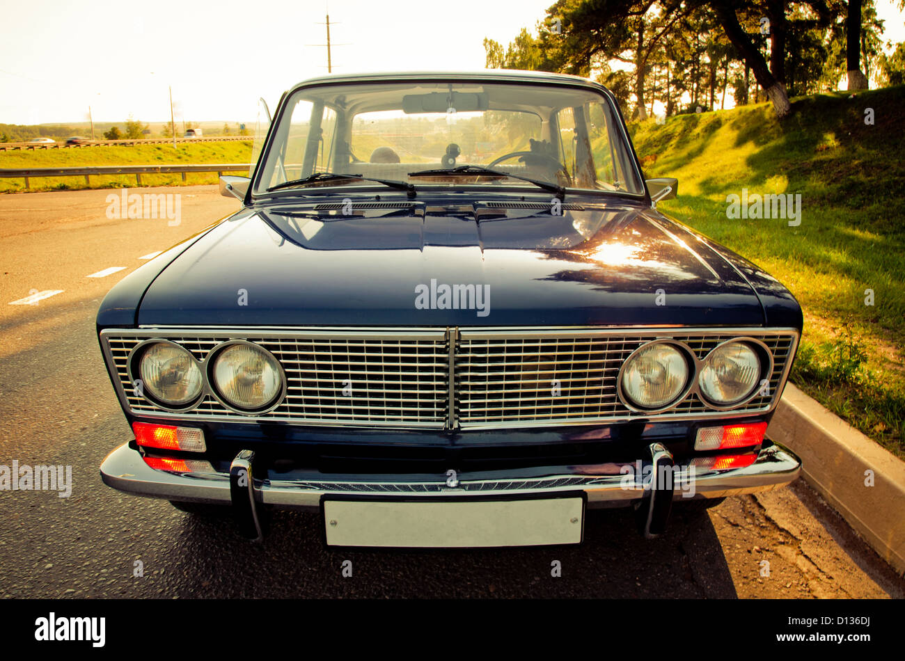 Lada, Sowjet, Auto, alte, Retro, Vaz, Auto, Russisch, Stockfoto