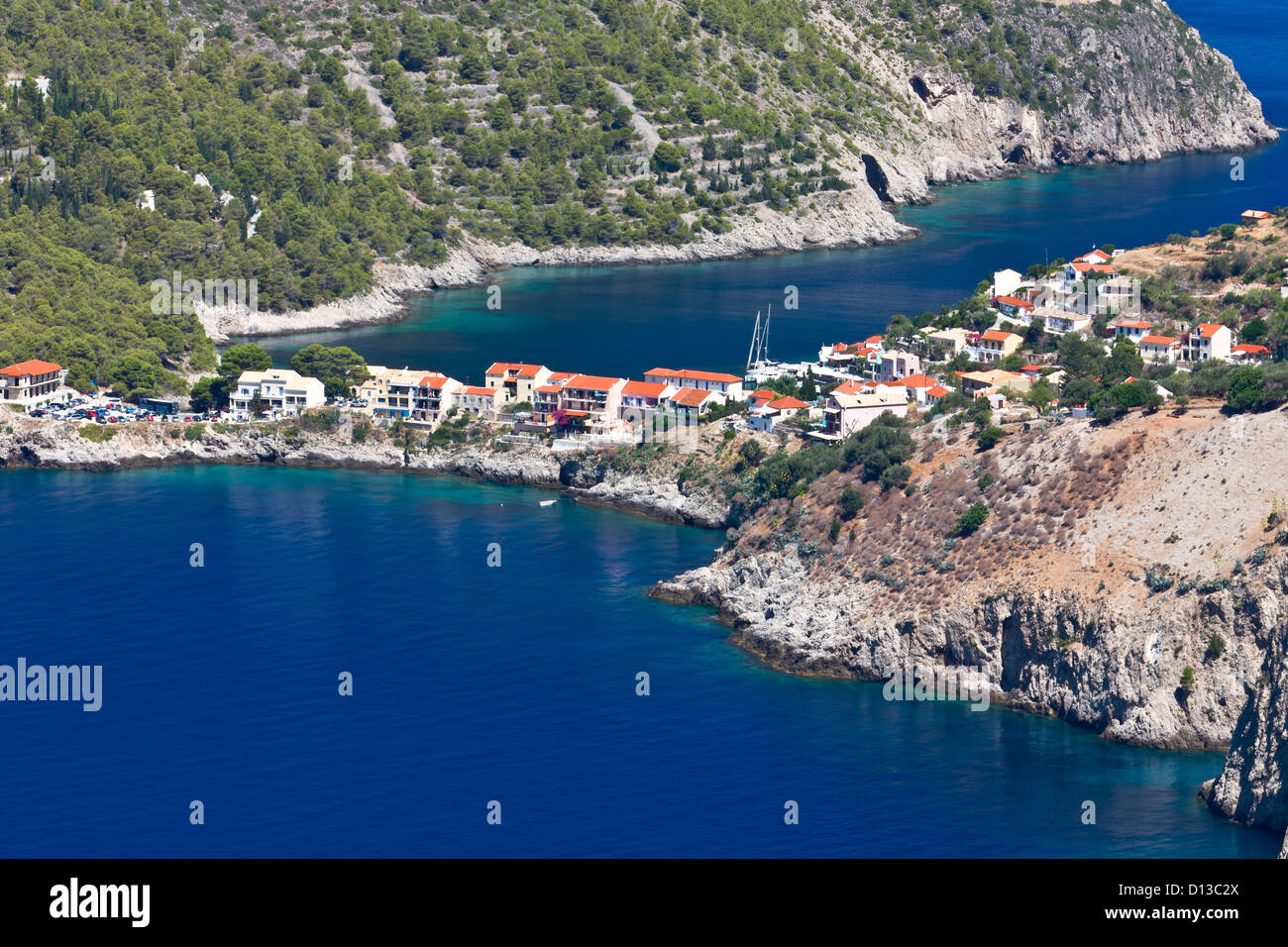 Insel Kefalonia in Griechenland am Ionischen Meer. Fläche von Assos Stockfoto