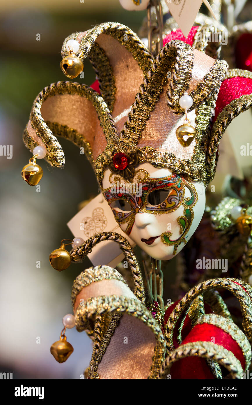 Typische Karnevalsmasken in Venedig, Italien Stockfoto