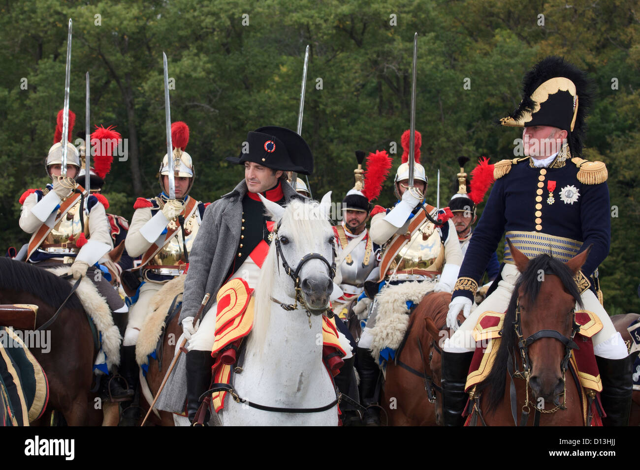 Napoleon Bonaparte Inspektion seine Truppen bei der Schlacht von