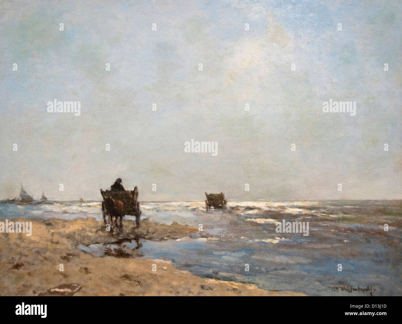 Strand mit Muschelsammlerinnen 1891 Johannes Hendrik Weissenbruch Niederlande Niederlande Stockfoto