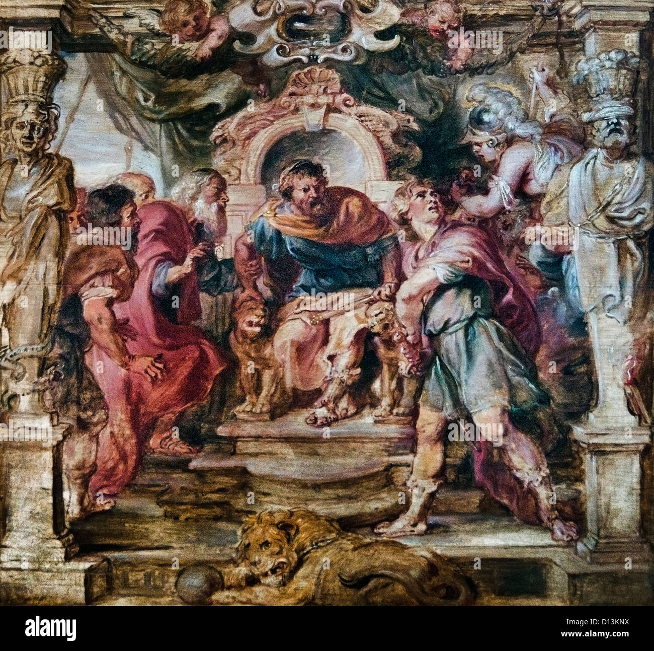 Achilles wütend Agamemnon Ilias Mykene Griechisch Griechenland Peter Paul Rubens 1577-1640 flämischen Belgien Belgien Stockfoto