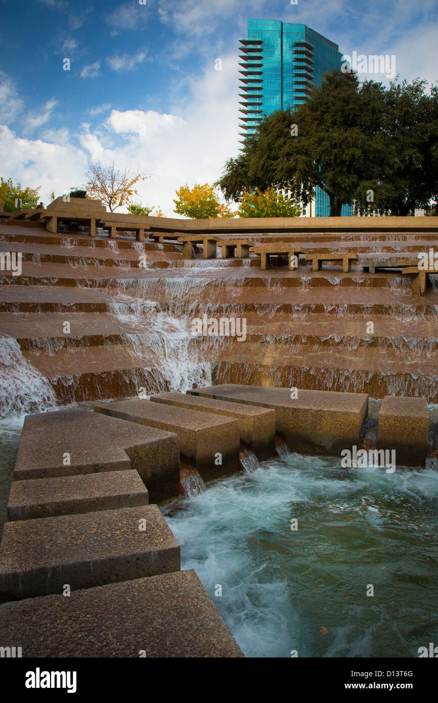 Fort Worth Wassergärten in der Innenstadt von Fort Worth, Texas, USA Stockfoto