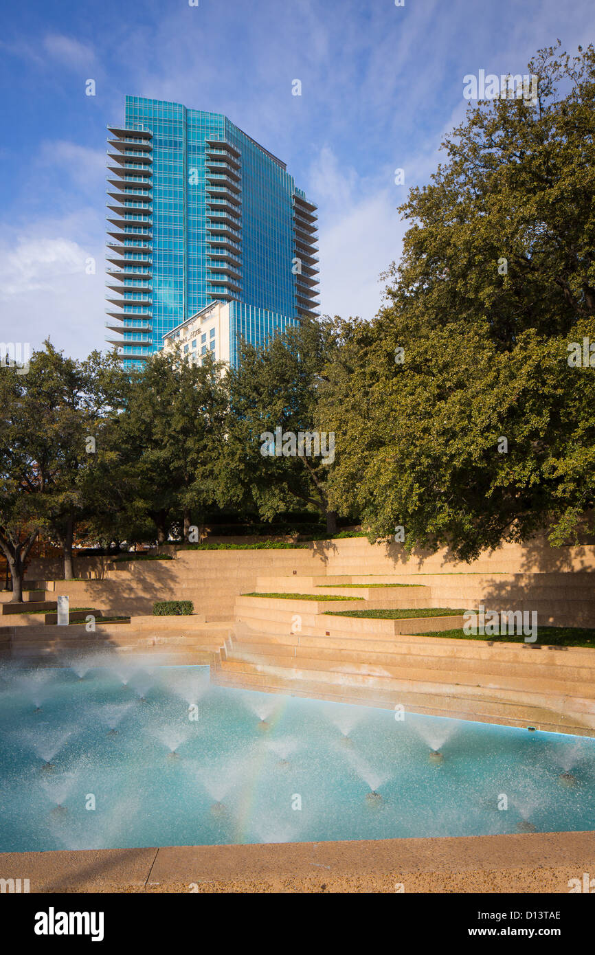 Fort Worth Wassergärten in der Innenstadt von Fort Worth, Texas, USA Stockfoto