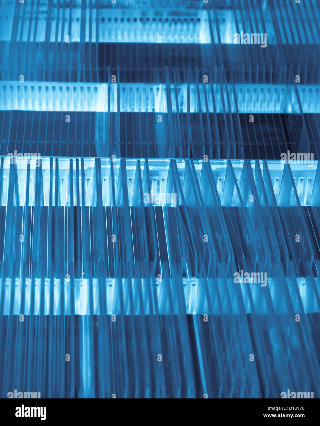 Biologische Medizin Ausrüstung Hintergrund Glas-Objektträger Stockfoto