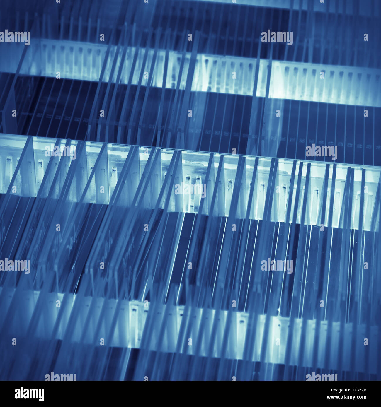 Biologische Medizin Ausrüstung Hintergrund Glas-Objektträger Stockfoto