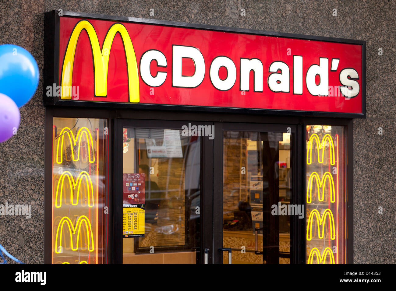 McDonald's-Eingang Stockfoto