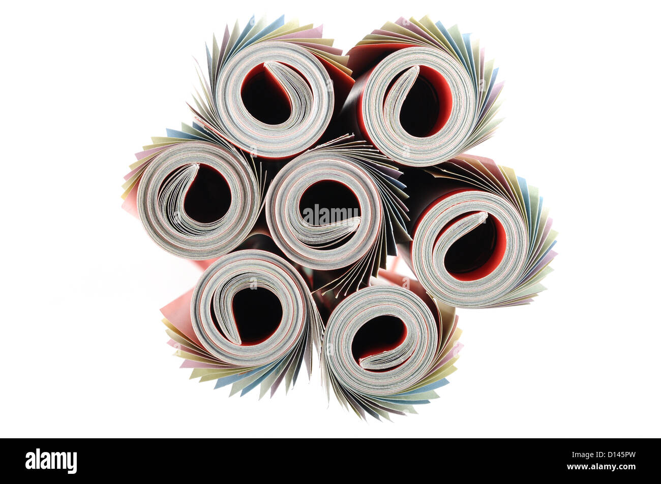 Rollte Magazin; Foto-Shooting an der Spitze Stockfoto