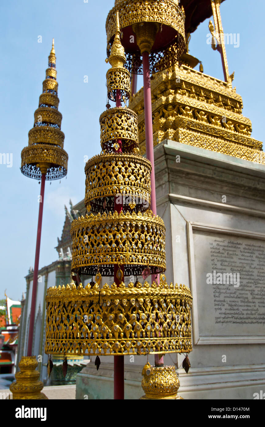 Goldenen Baldachin im Grand Palace in Bangkok Thailand Komplex Stockfoto