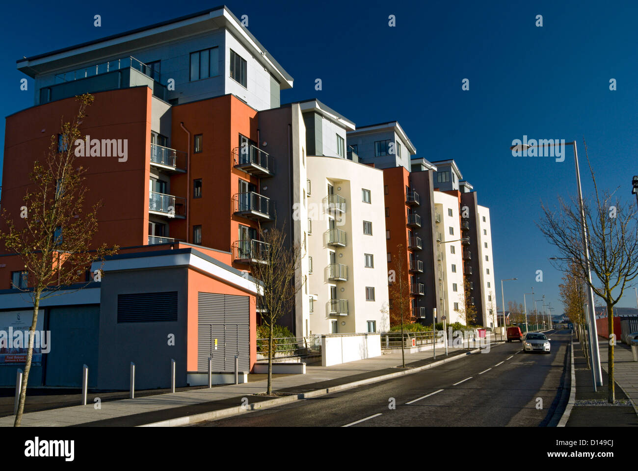 moderne Gehäuse Entwicklung Swansea SA1 Entwicklung Süd wales uk Stockfoto